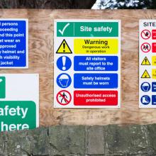 construction signs, waste signage, information signs, danger signs, health and safety signs
